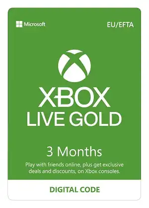 Microsoft XBOX Live Gold 3 Months Membership Card S2T-00009