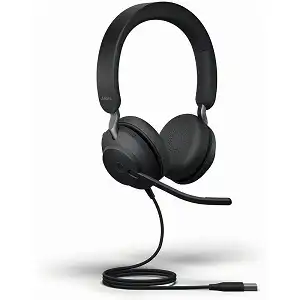 Jabra Evolve2 40 SE UC Headset - Advanced Noise Cancelling, USB-C, UC Optimised